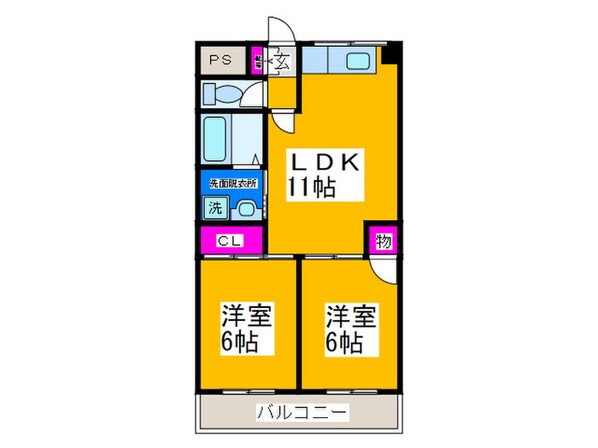 ハイムベルビ－の物件間取画像